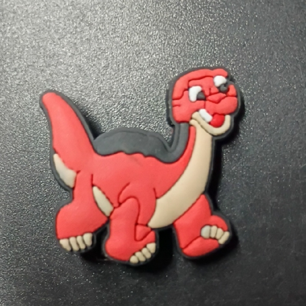 Red Dinosaur Shoe Charm